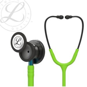 3m littmann classic iii stethoscope 5875 lime green tube smoke finish