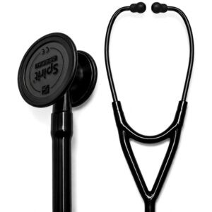spirit cardiology stethoscope black edition, deluxe series ck ss747cpf