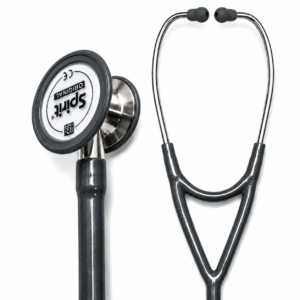 spirit cardiology stethoscope black edition, deluxe series ck ss747cpf
